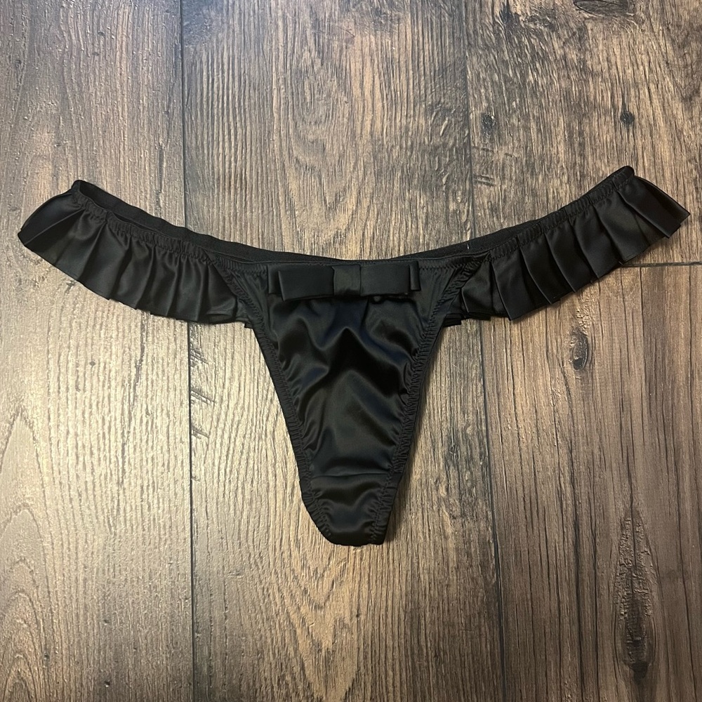 NWOT Rare Agent Provocateur Black Gangster Thong